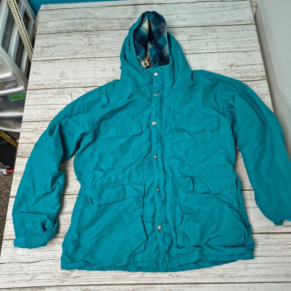 Vintage LL Bean Baxter State Parka Wool Lined Jacket Made In USA Size Large